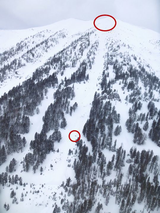 Saddle Peak avalanche path